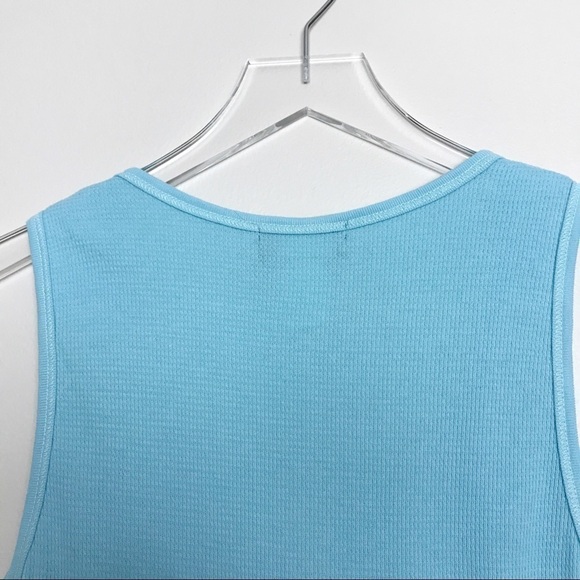Athleta Turquoise Waffle-weave Snap Front Tank M - Picture 7 of 8